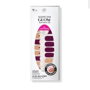 Dashing Diva Glow Real Salon Gel - Elegant brown and Cream Press-On Nails